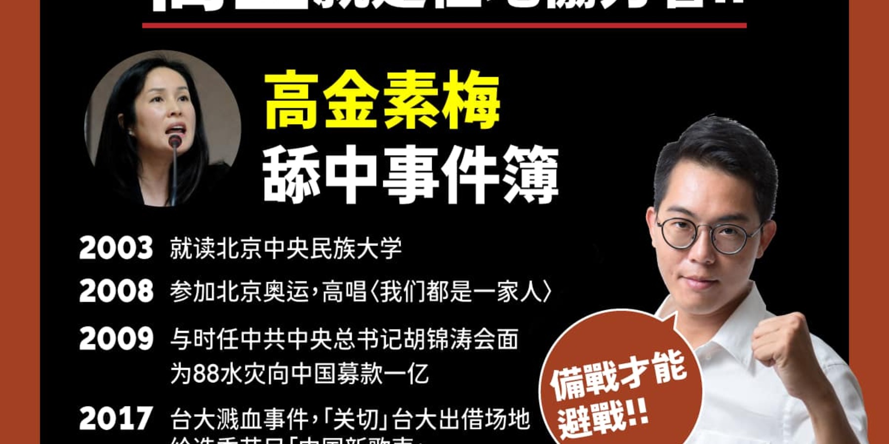 高金素梅「舔中事件簿」 基進議員嗆就是中國「在地協力者」