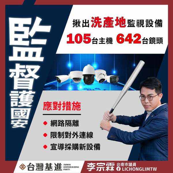 揪出中國製監視設備，監督護國安