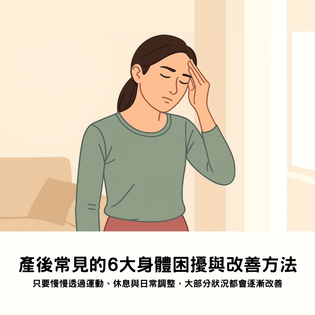 產後媽媽常見的6大身體困擾與改善方法｜腹直肌分離、掉髮、腰痠背痛怎麼辦？