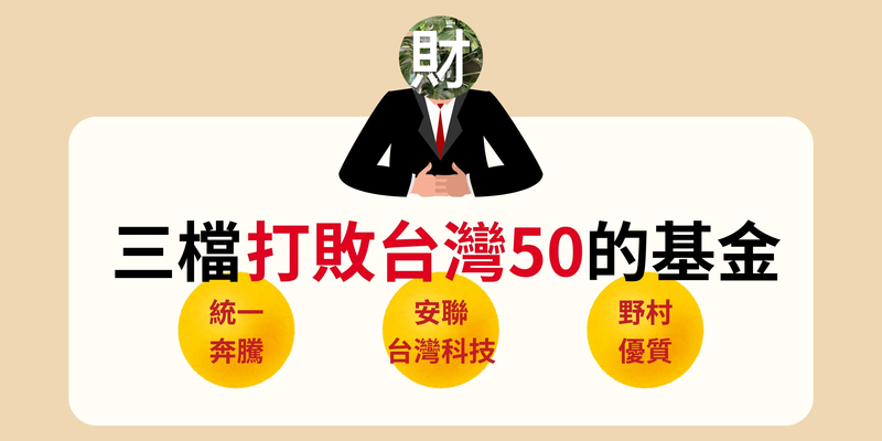 三檔打敗台灣50的基金