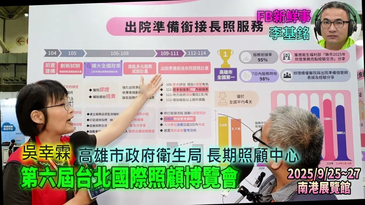 2025 09 27 第六屆台北國際照顧博覽會－高雄市政府衛生局 長期照顧中心 、吳幸霖 專訪（南港展覽館）