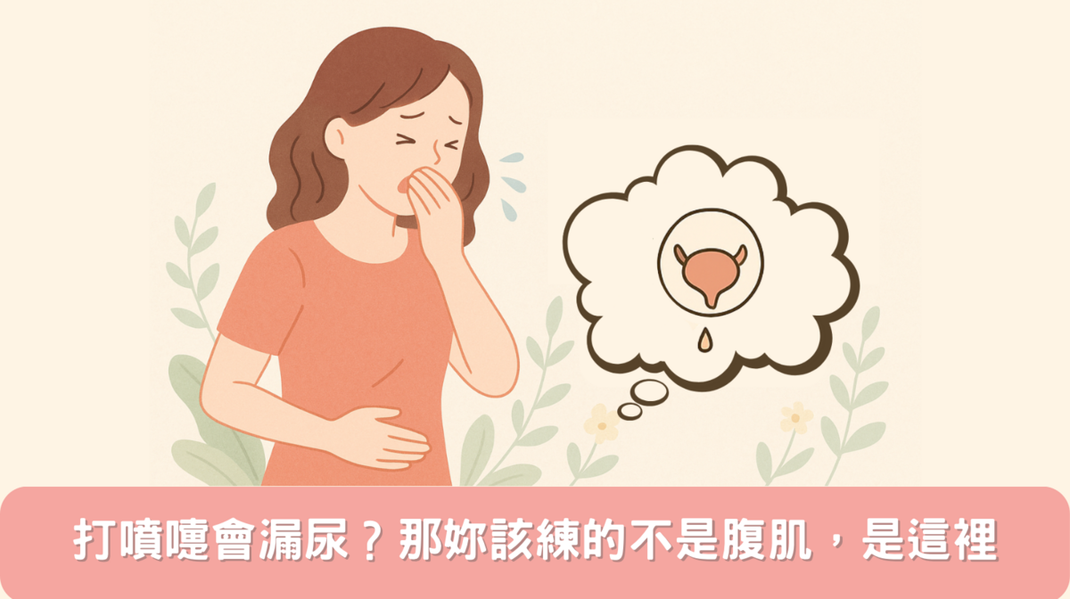 妳打噴嚏會漏尿?那妳該練的不是腹肌,是這裡