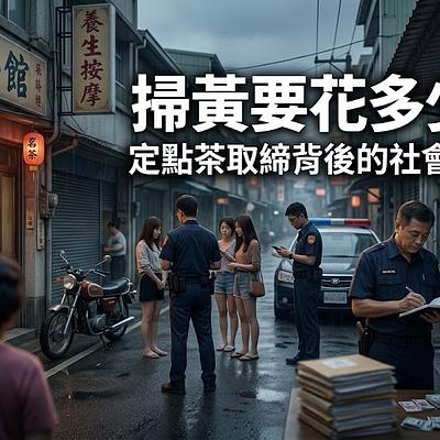 掃黃要花多少錢？定點茶取締背後的社會成本帳本