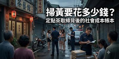 掃黃要花多少錢？定點茶取締背後的社會成本帳本