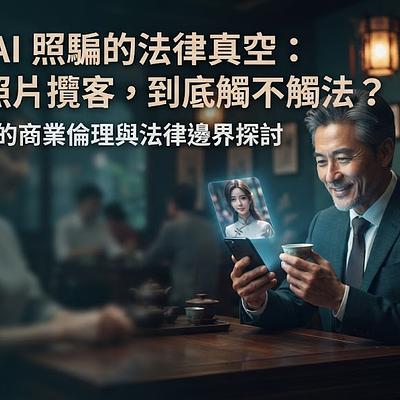 定點茶 AI 照騙的法律真空：用生成照片攬客，到底觸不觸法？