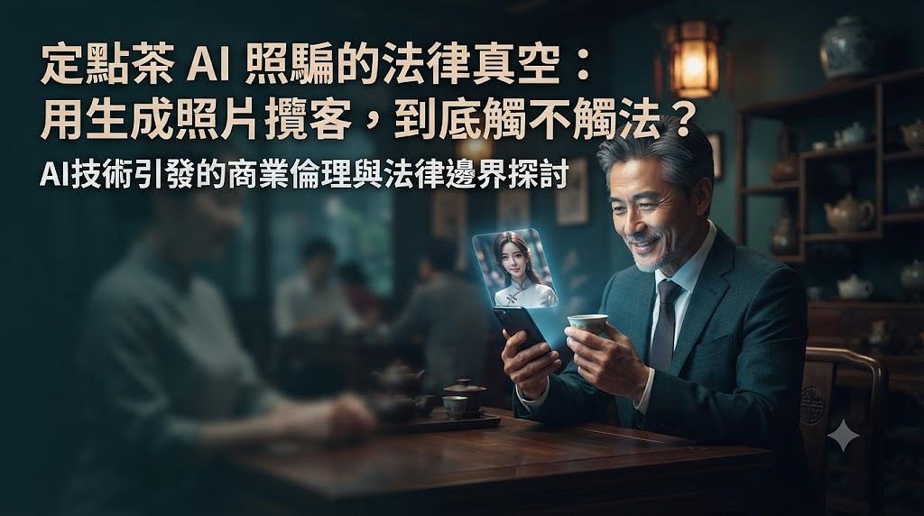 定點茶 AI 照騙的法律真空:用生成照片攬客,到底觸不觸法?