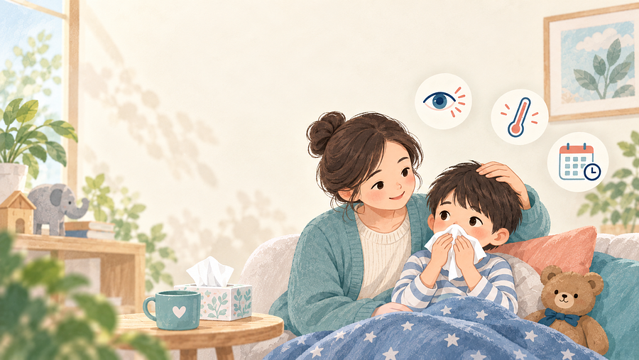 孩子一直流鼻水，是過敏還是感冒？從3個線索分辨與照顧