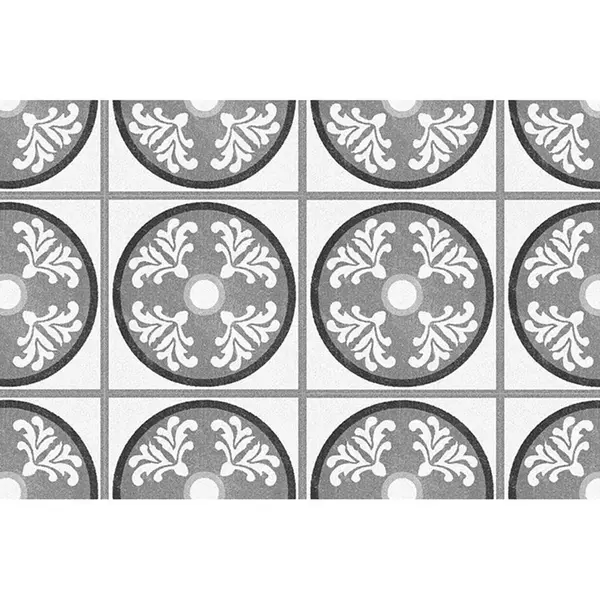 SSRB3(灰白系葡萄牙連續花磚)-MIT擬瓷感正方形花磚貼/廚房防油貼/地板裝飾貼/傢俱翻新貼皮(單片入)