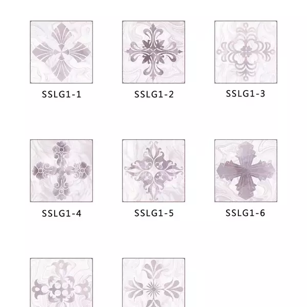 SSLG1(簡約清新十字花朵)-MIT擬瓷感正方形花磚貼/廚房防油貼/地板裝飾貼/傢俱翻新貼皮(單片入)