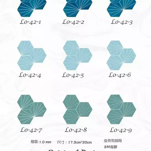 HHLO42(放射星光)-MIT擬瓷感六角花磚貼/廚房防油貼/地板裝飾貼/傢俱翻新貼皮(單片入)