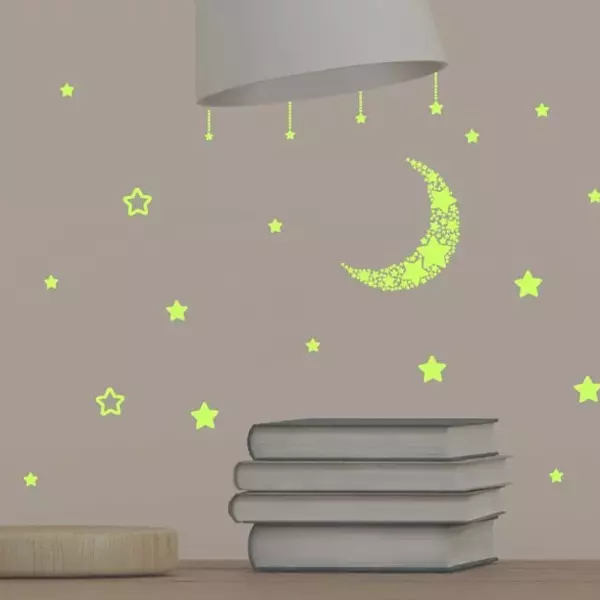 星空月亮夜光迷你貼