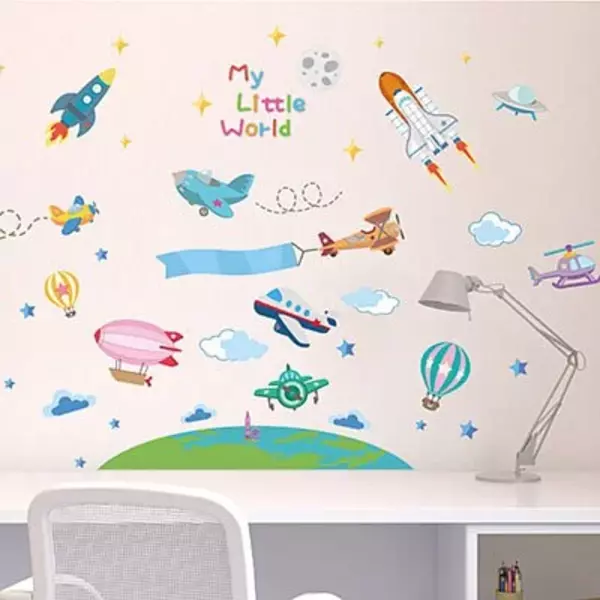 MY LITTLE WORLD創意壁貼-飛機&火箭