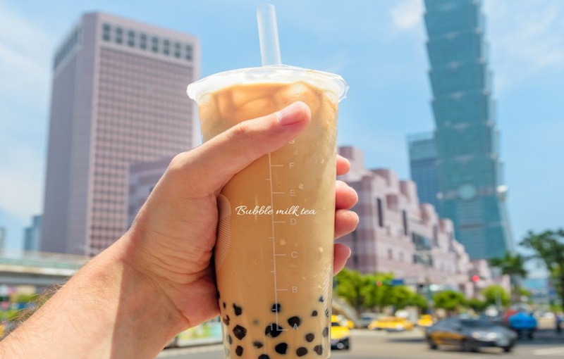手搖飲：珍珠奶茶特寫