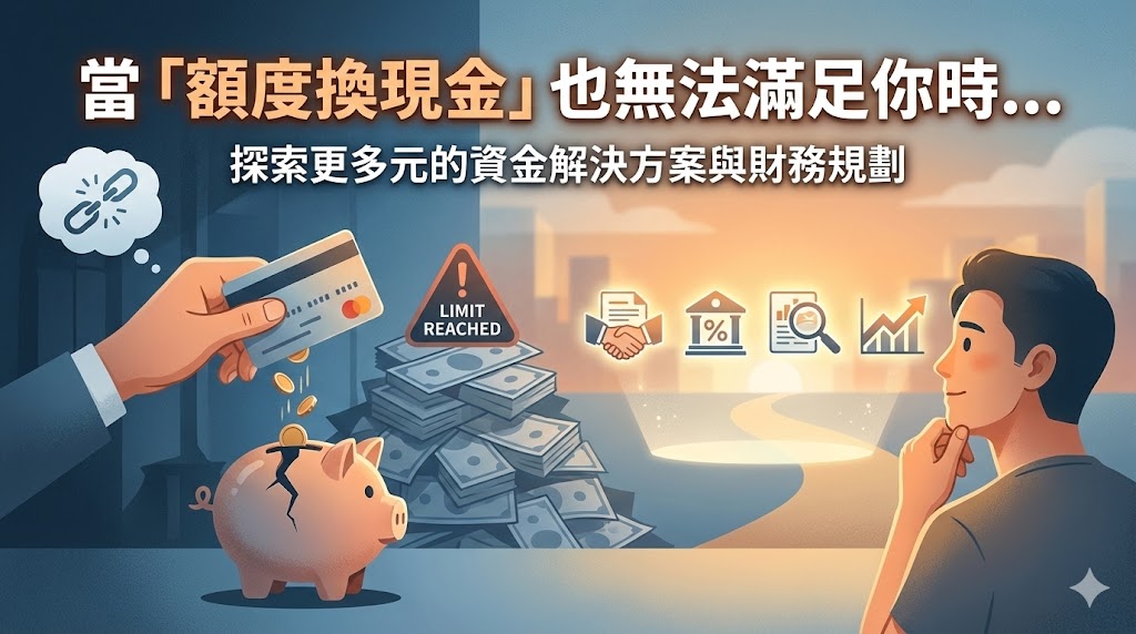 當「額度換現金」也無法滿足你時...