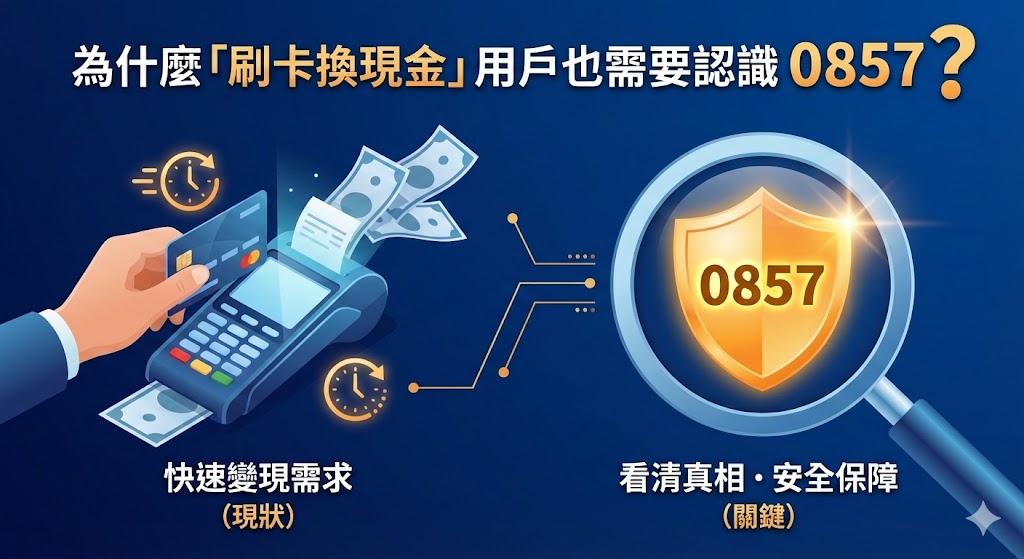 為什麼「刷卡換現金」用戶也需要認識 0857？