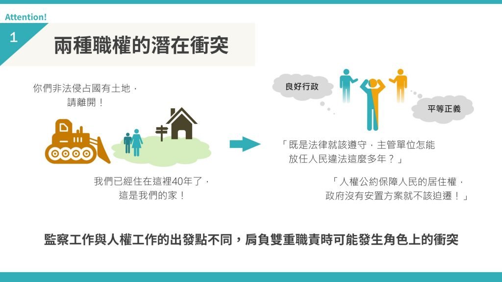 挑戰一：兩種職權的潛在衝突（1）