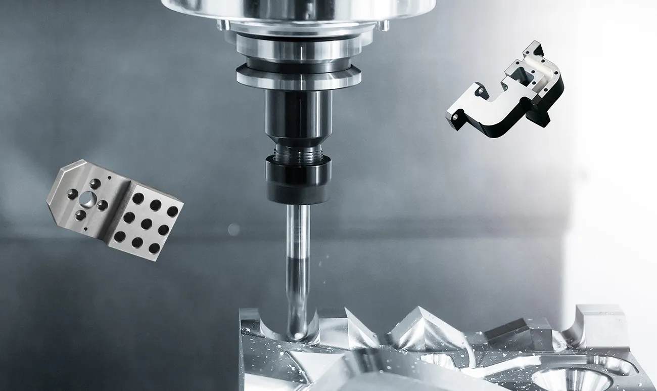 CNC 立式加工中心機銑削加工中的精密零件
